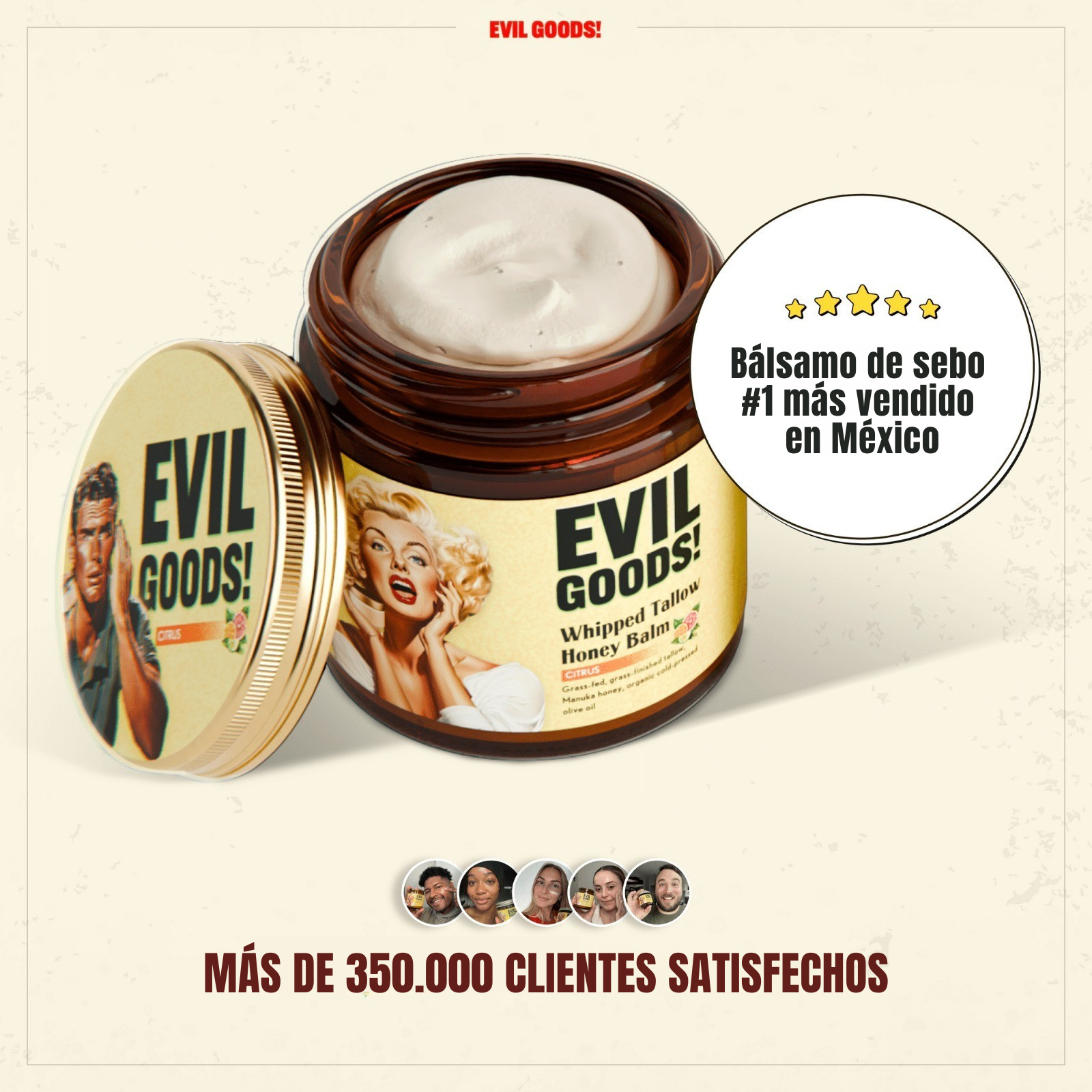 Hidratante Natural de Manteca Batida con Miel de Manuka