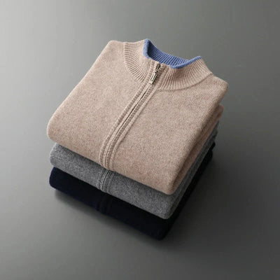 Kaito Ultra-Soft and Elegant Cashmere Zip Jacket