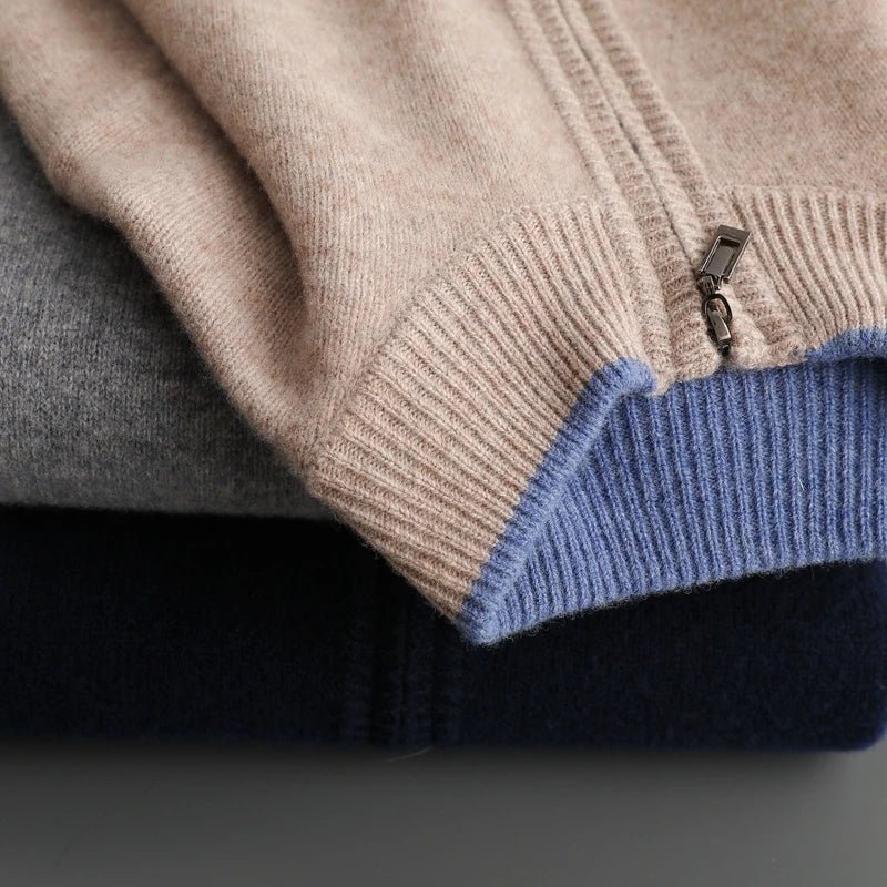 Kaito Ultra-Soft and Elegant Cashmere Zip Jacket